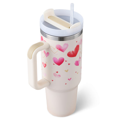 Insulated Tumbler with Handle - Relaxing Cozy Home