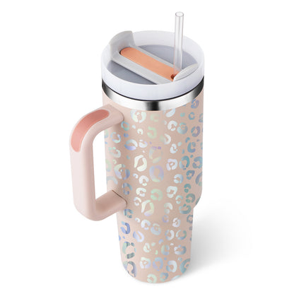 Insulated Tumbler with Handle - Relaxing Cozy Home