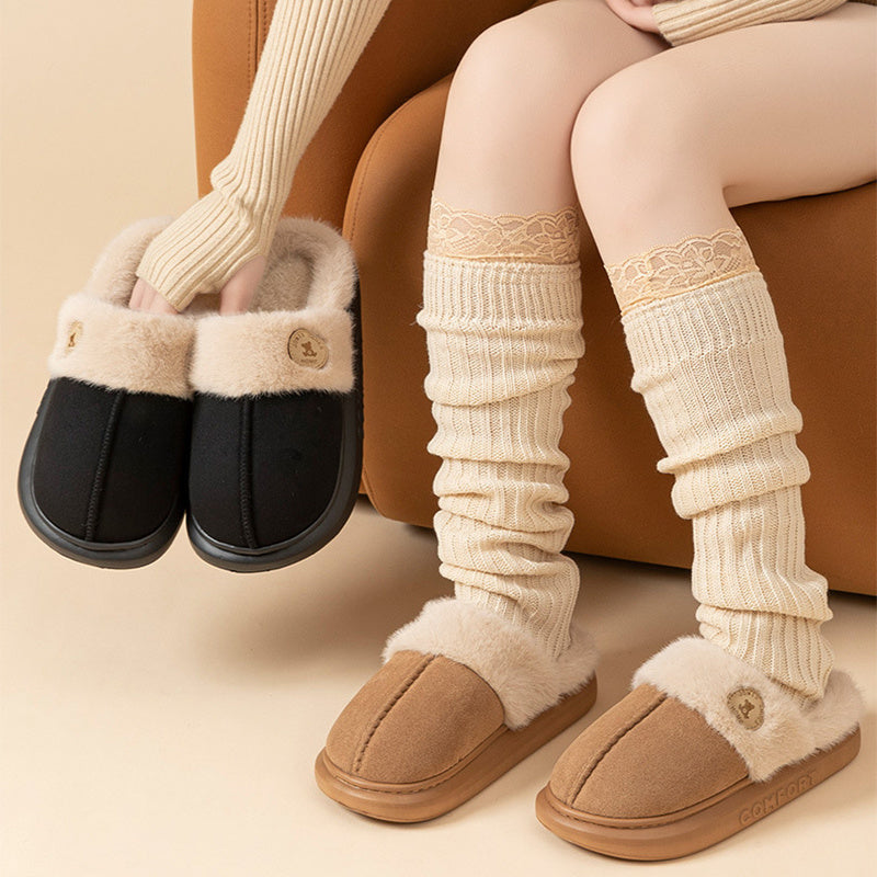 Cozy Winter Plush Slippers - Relaxing Cozy Home