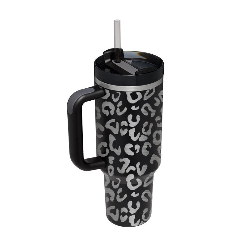 Insulated Tumbler with Handle - Relaxing Cozy Home