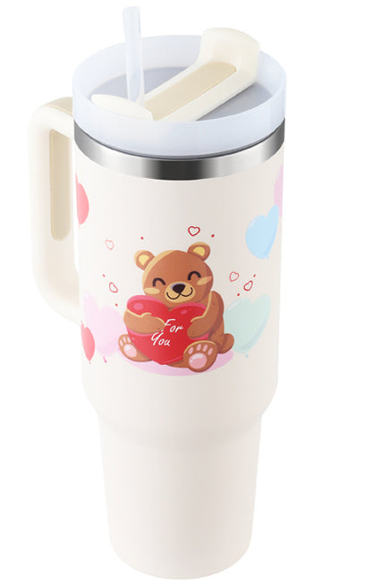 Insulated Tumbler with Handle - Relaxing Cozy Home