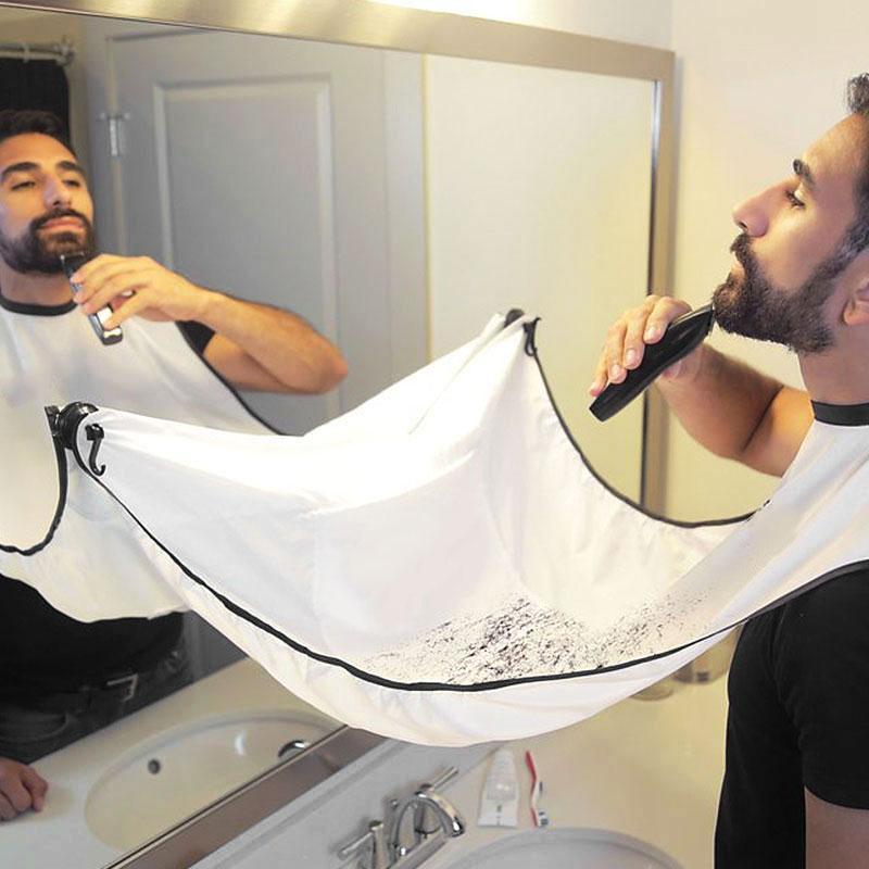 Beard Shaving Apron for Easy Cleanup - Relaxing Cozy Home