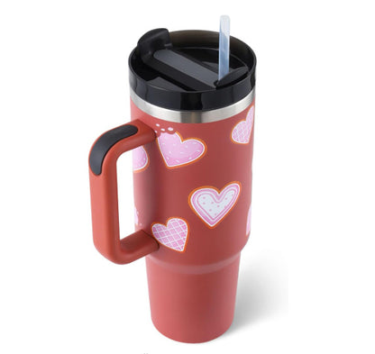 Insulated Tumbler with Handle - Relaxing Cozy Home