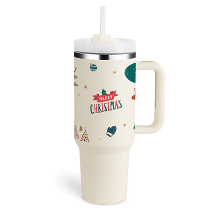 Insulated Tumbler with Handle - Relaxing Cozy Home