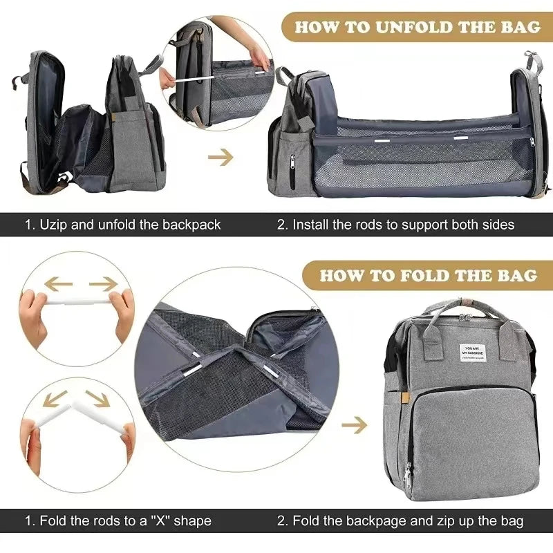 Foldable Diaper Bag Station