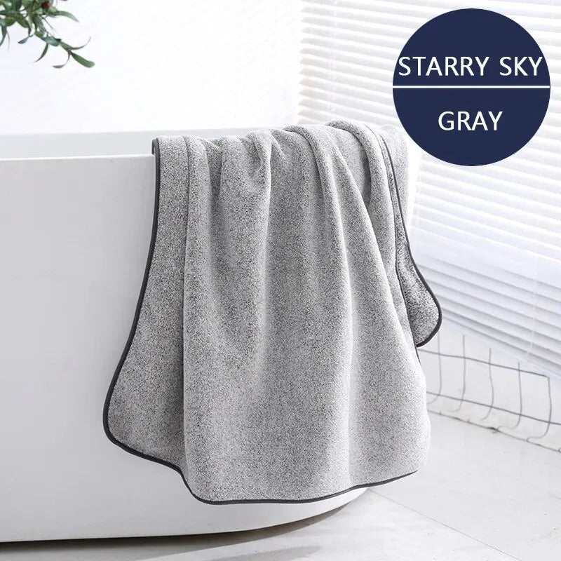 Thickened Microfiber Bath Towel - Relaxing Cozy Home