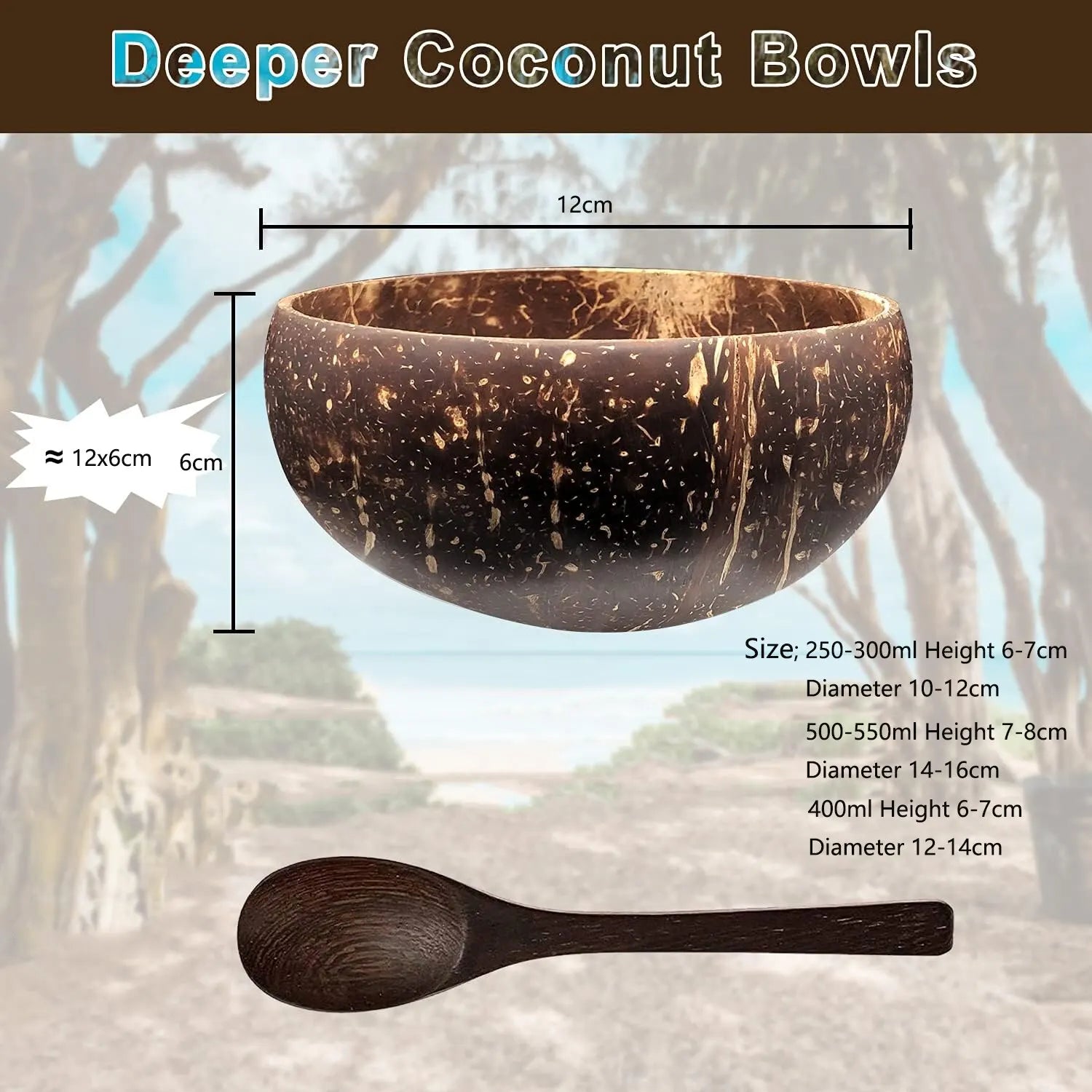 Coconut Shell Serving Bowls - Relaxing Cozy Home