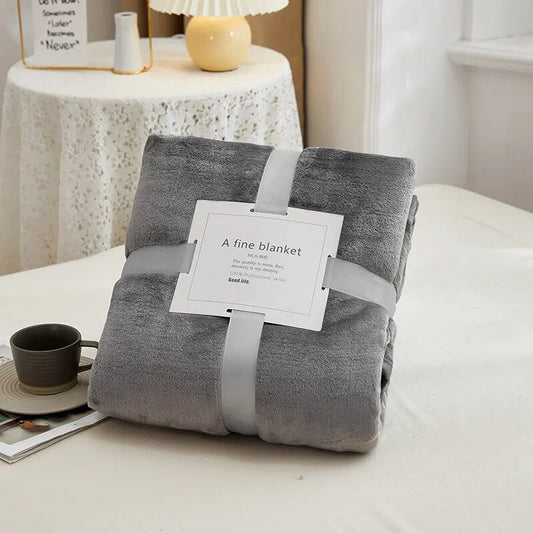 Soft Flannel Fleece Blanket - Relaxing Cozy Home