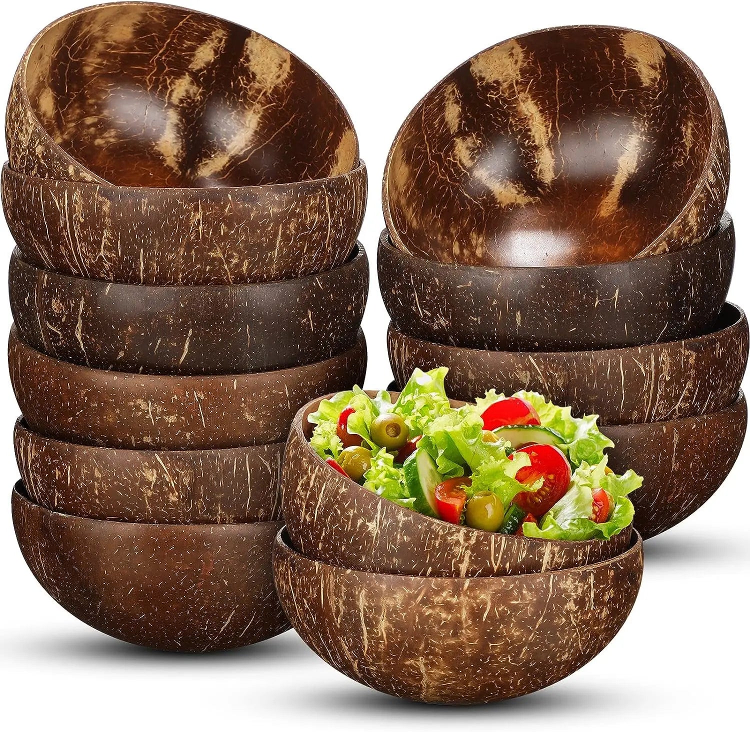 Coconut Shell Serving Bowls - Relaxing Cozy Home