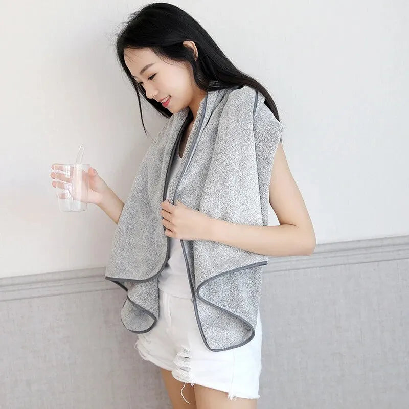 Thickened Microfiber Bath Towel - Relaxing Cozy Home