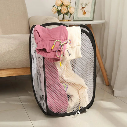 Cartoon Foldable Laundry Basket - Relaxing Cozy Home