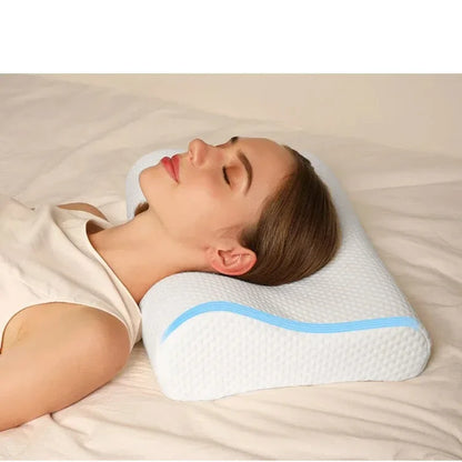 White Memory Foam Pillow - Relaxing Cozy Home