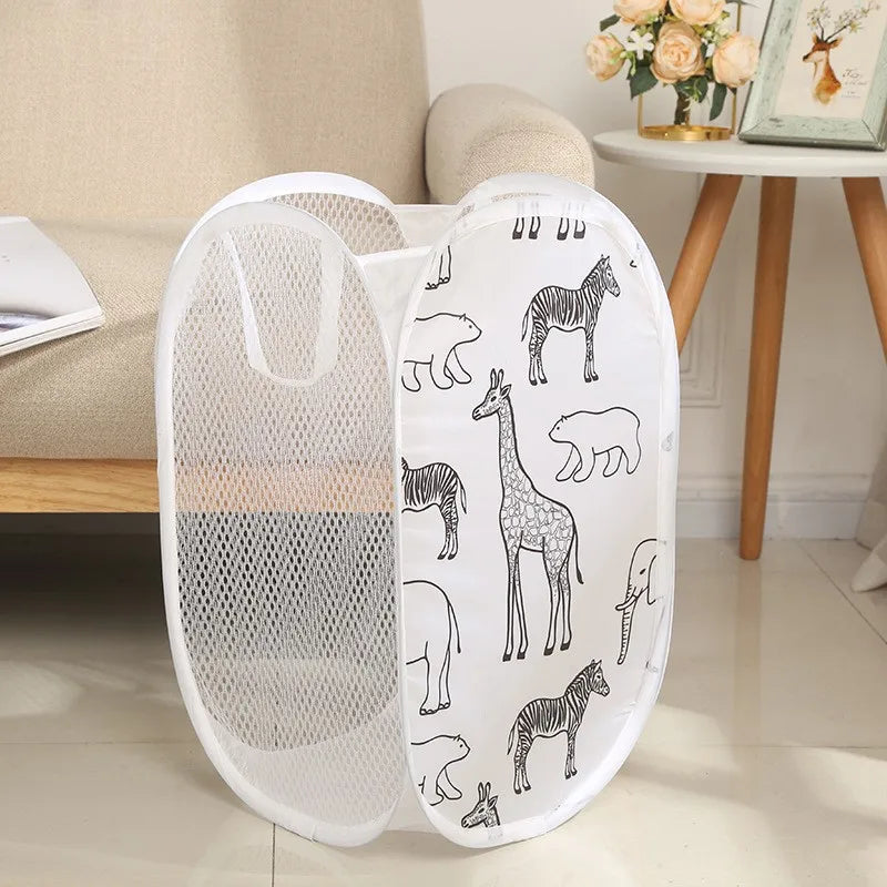 Cartoon Foldable Laundry Basket - Relaxing Cozy Home