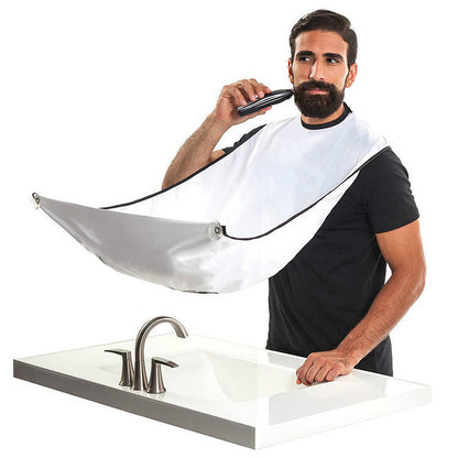 Beard Shaving Apron for Easy Cleanup - Relaxing Cozy Home